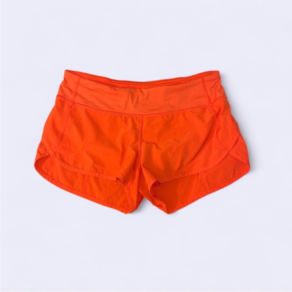 Lululemon Bright Orange Athletic Shorts